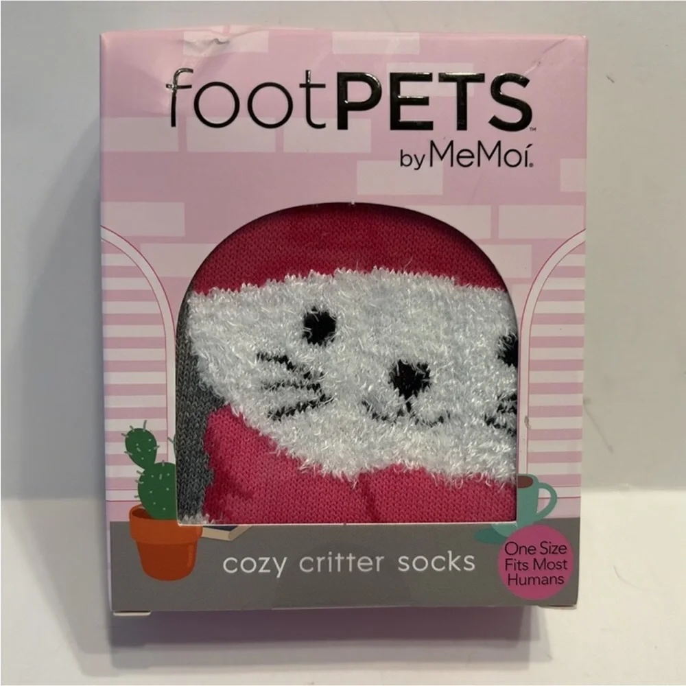MeMoi Women’s Foot Pets Cats Crew Cozy Critter Socks